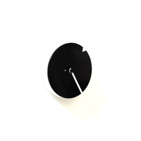 The minimalist - tiny white wood + black acrylic minimalist clock with rotating dial - Thumbnail 2
