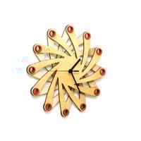 Galaxy - contemporary stylish wall clock made of bent plywood, wooden wall clock - Thumbnail 3