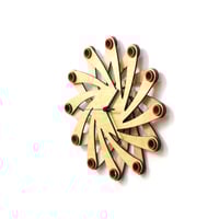 Galaxy - contemporary stylish wall clock made of bent plywood, wooden wall clock - Thumbnail 4