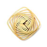 Whirl - contemporary rectangular wall clock made of wood, wooden clock, wood wall art - Thumbnail 2
