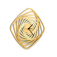 Whirl - contemporary rectangular wall clock made of wood, wooden clock, wood wall art - Thumbnail 3