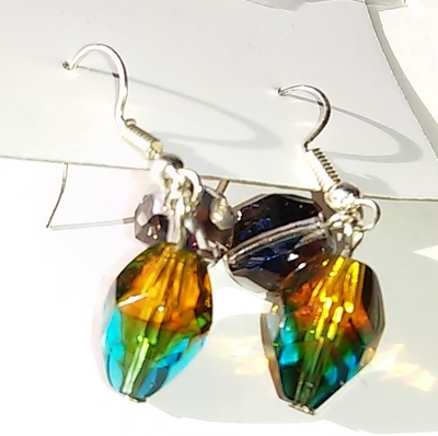 ombre double earrings
