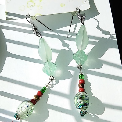 [one left!] earthy vibe long hippie dangles