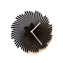 Supernova black - 11.5 in / 29cm unique handmade wooden wall clock, a wall art