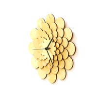 Dahlia - unique stylish natural wood wall clock, a piece of wall art - Thumbnail 3