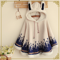 Japanese ears bunny hooded cloak coat - Thumbnail 1