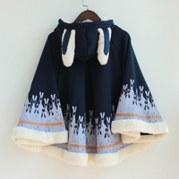Japanese ears bunny hooded cloak coat - Thumbnail 2