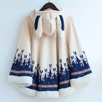 Japanese ears bunny hooded cloak coat - Thumbnail 3