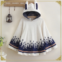 Cute harajuku printing hooded cloak coat - Thumbnail 2