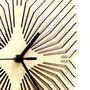 Spider - 9.5 x 9.5 in / 24x24cm natural wood modern wooden wall clock-4