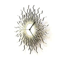 Medusa silver - large size contemporary wooden wall clock, a piece of wall art - Thumbnail 5