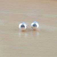 925 Silver Ball Stud Earrings/Sphere Stud Earrings/10mm Stud Earrings/Polished Ball Earrings/Silver Ball Jewelry/Silver Ball Jewellery/Studs - Thumbnail 1