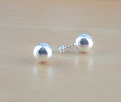 925 Silver Ball Stud Earrings/Sphere Stud Earrings/10mm Stud Earrings/Polished Ball Earrings/Silver Ball Jewelry/Silver Ball Jewellery/Studs