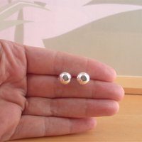 925 Silver Ball Stud Earrings/Sphere Stud Earrings/10mm Stud Earrings/Polished Ball Earrings/Silver Ball Jewelry/Silver Ball Jewellery/Studs - Thumbnail 2