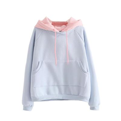 Pastel color pocket hoodie sweatshirt - Thumbnail 5