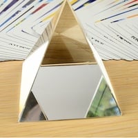 6CM K9 AAA Quartz Crystal Glass Pyramid Fengshui Metaphysical Paperweight - Thumbnail 1