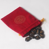 NEW ARRIVAL! Natural Engraved Gold Rune 25pcs set high quality Runes Stone Divination - Thumbnail 2