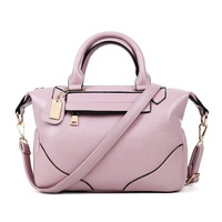 Boston Bag Leather Bag Portable Cowhide Contracted Shoulder Inclined Across Pillow Bag - Thumbnail 1