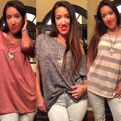 Set of 3 boxy sweaters