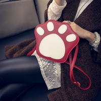 Bear's Paw PU Shoulder Bag - Thumbnail 1