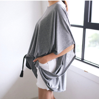 Drapey Deep Side Cut Top - Thumbnail 2