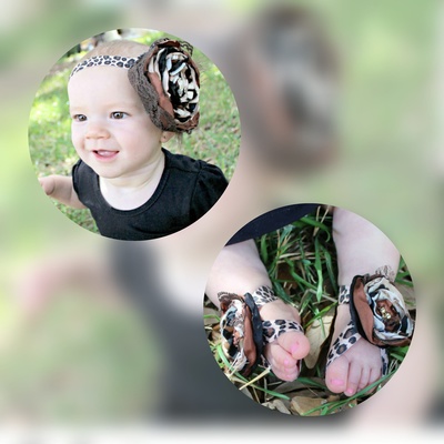 Leopard Princess barefoot sandals 