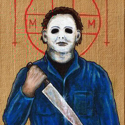 Religious horror icon-michael myers-5"x7" print