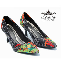 Straight Out Of The Sewers Pointed Toe Heels 3 inch - Thumbnail 2