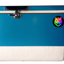 Rainbow Tiger Circle Decal - High Quality Adhesive Vinyl In Full Color