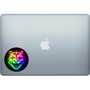 Rainbow Tiger Circle Decal - High Quality Adhesive Vinyl In Full Color-2