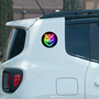 Rainbow Tiger Circle Decal - High Quality Adhesive Vinyl In Full Color-3