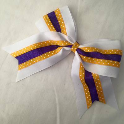 Glitter white and purple with yellow/gold dots - Thumbnail 1