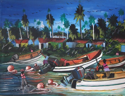 Fishermen painting by wolesky 