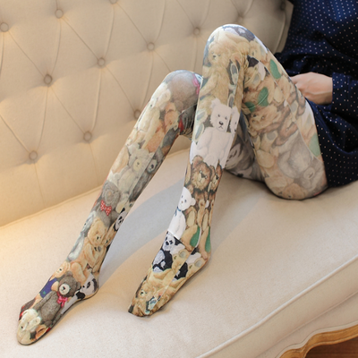 Harajuku kawaii teddy bear tights