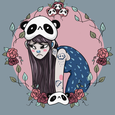 Sad panda (print and mini-print)