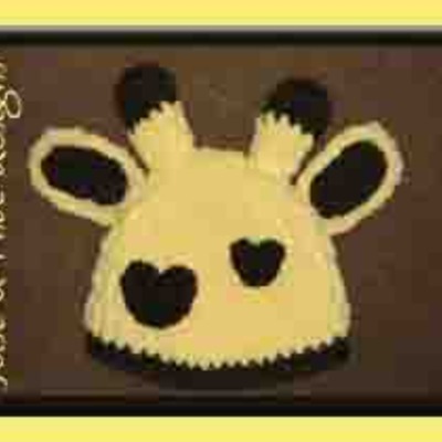 Crochet giraffe hat
