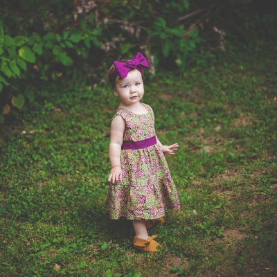 Fall floral toddler dress