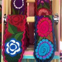 MEXICAN HANDMADE EMBROIDERED BELT  - Thumbnail 1