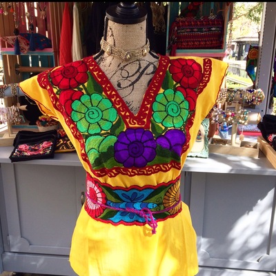 Mexican embroidered blouse