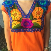 Mexican embroidered Blouse - Thumbnail 1