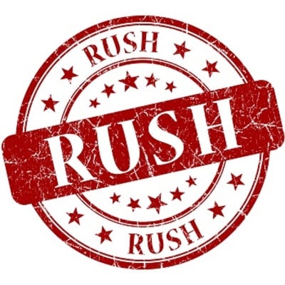 Rush turnaround time fee - banner