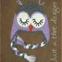 Crocheted Owl hat - Thumbnail 1