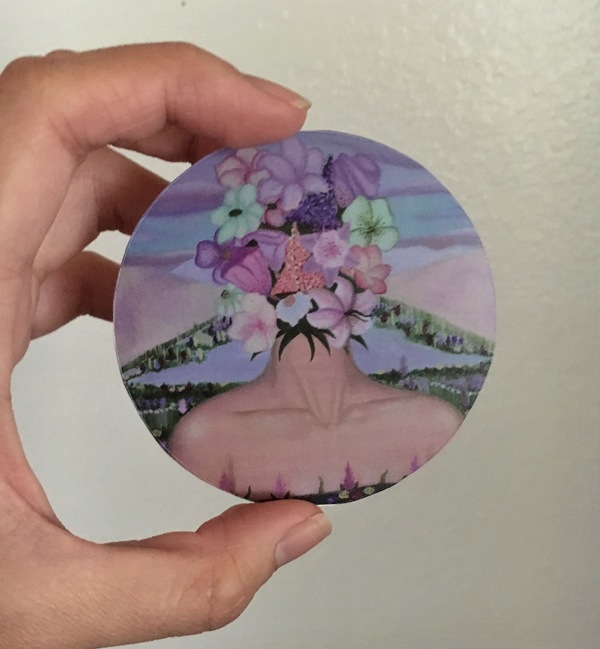 Gldndva Flowerhead Matte Sticker