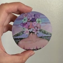 Gldndva Flowerhead Matte Sticker