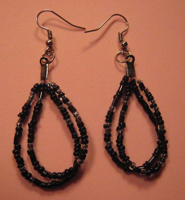 Seed Bead Loop Earrings