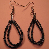 Seed Bead Loop Earrings