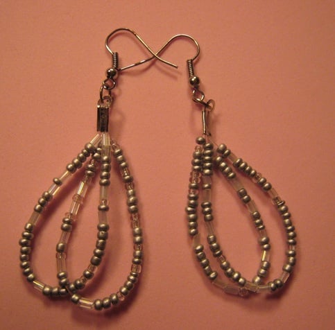 Seed Bead Loop Earrings