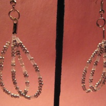 Seed Bead Loop Earrings