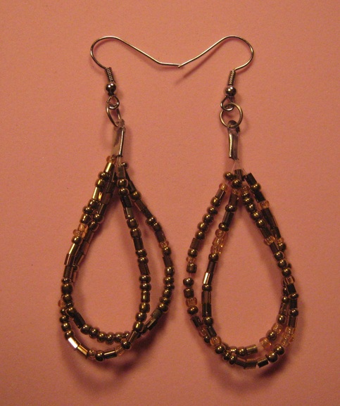 Seed Bead Loop Earrings