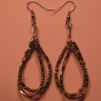 Seed Bead Loop Earrings